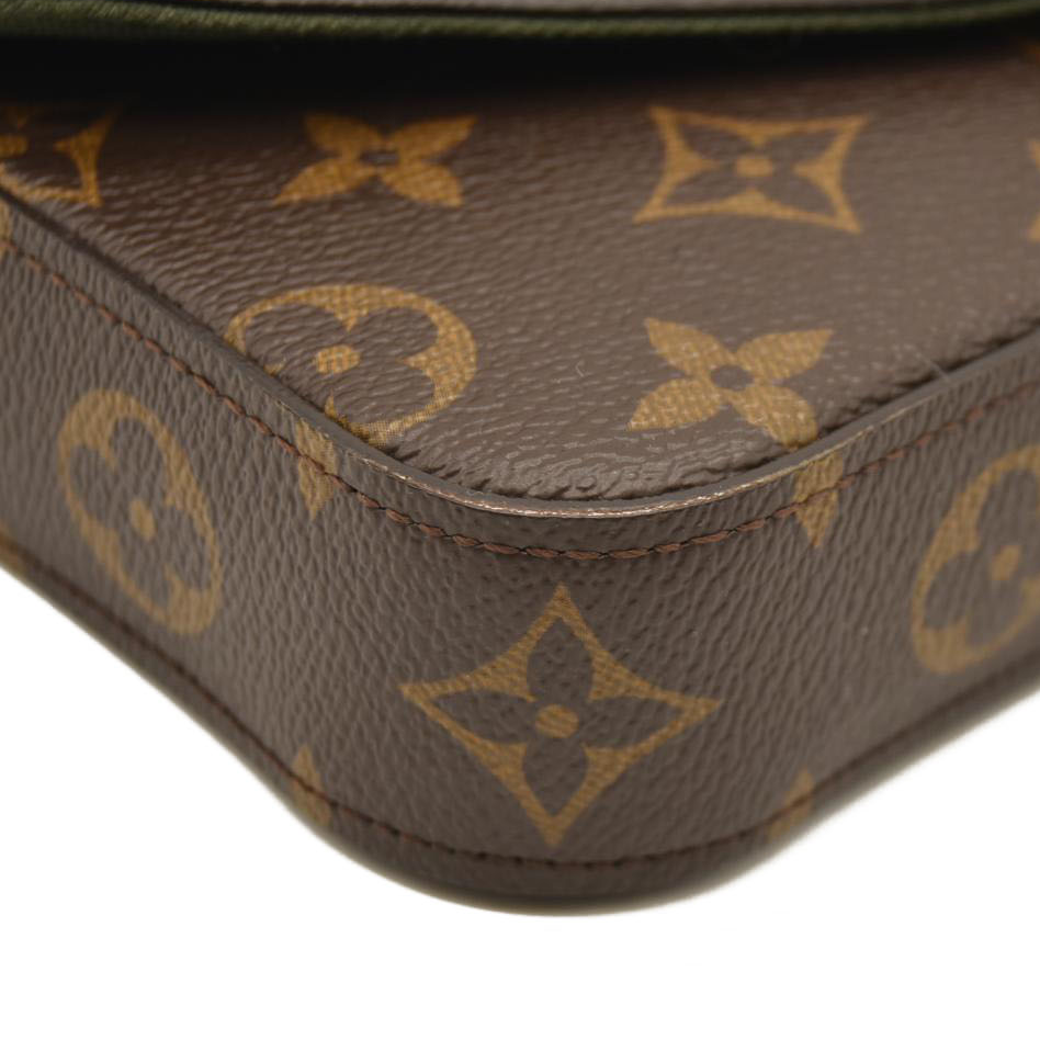 RFID Louis Vuitton  Monogram Felicie Strap & Go Kaki