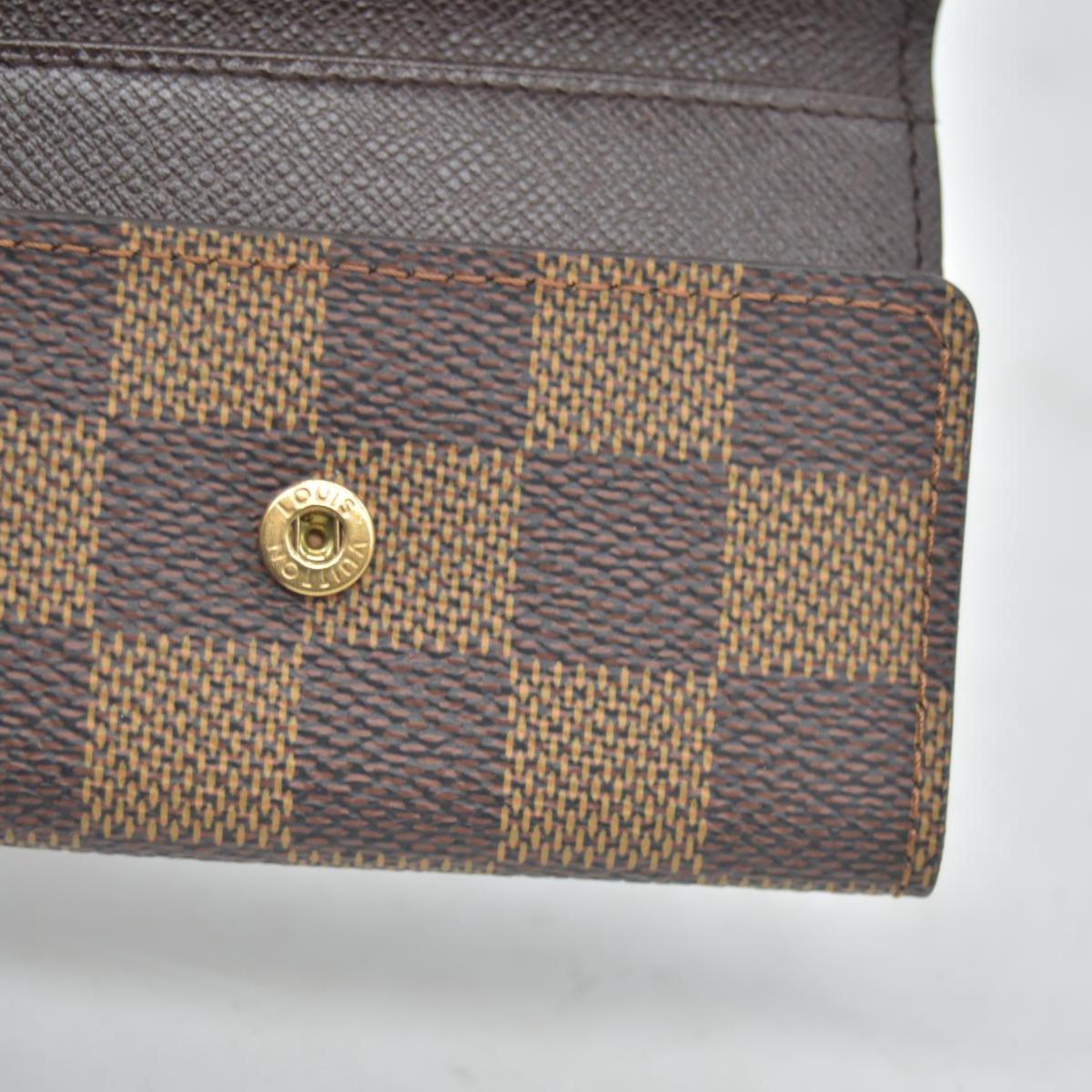 $340 2003 Louis Vuitton Damier Multicles 6 Ring Key Case Brown CT0023