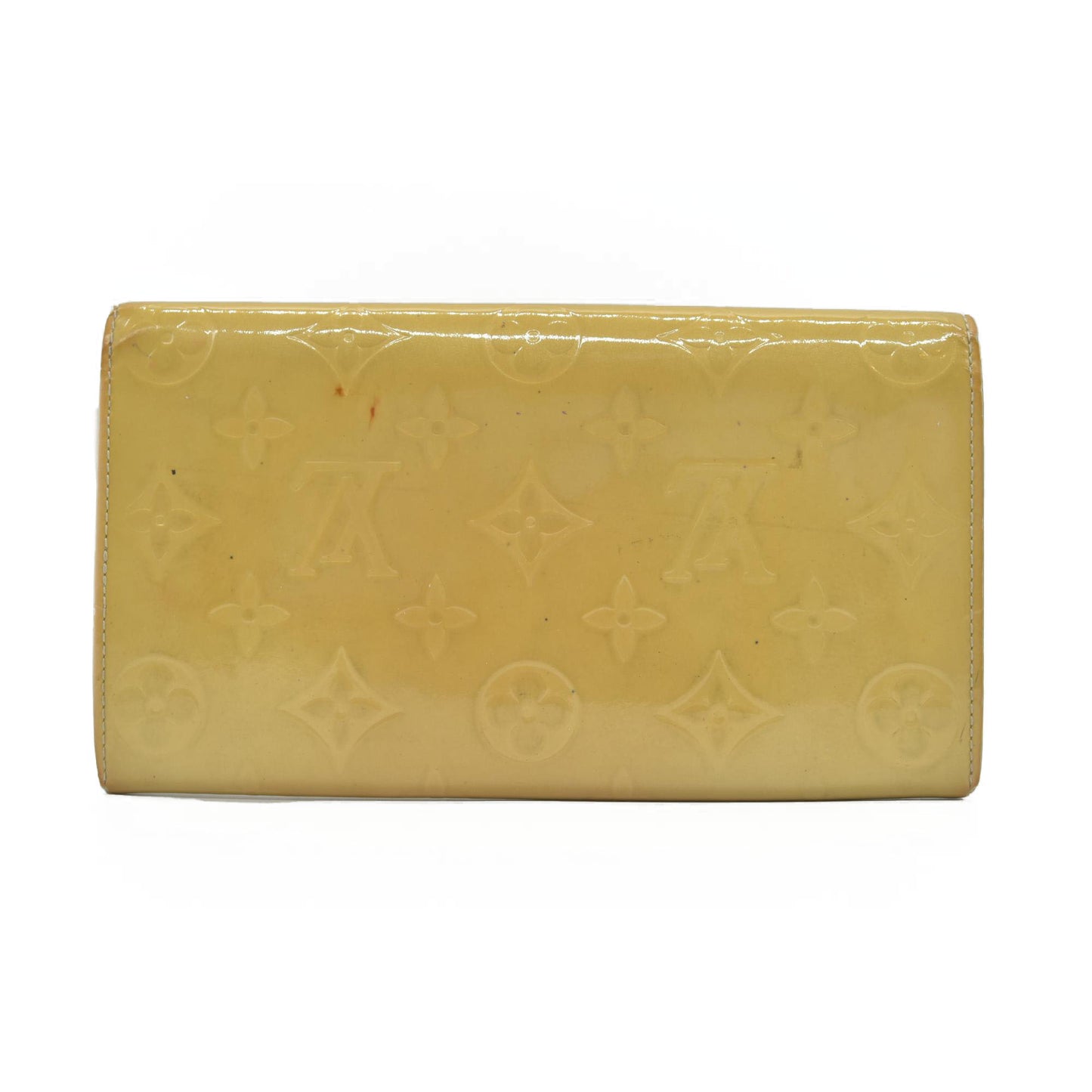 $840 2002 Louis Vuitton Monogram Vernis Porte Feuille Sarah Long Bifold Wallet TH0032