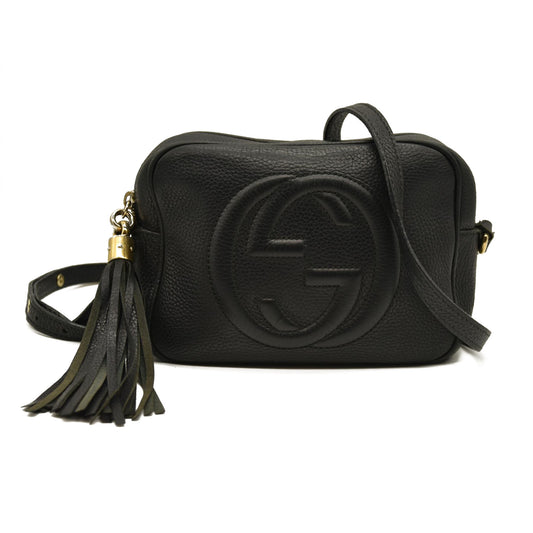 Gucci  Pebbled Calfskin Small Soho Disco Bag Black
