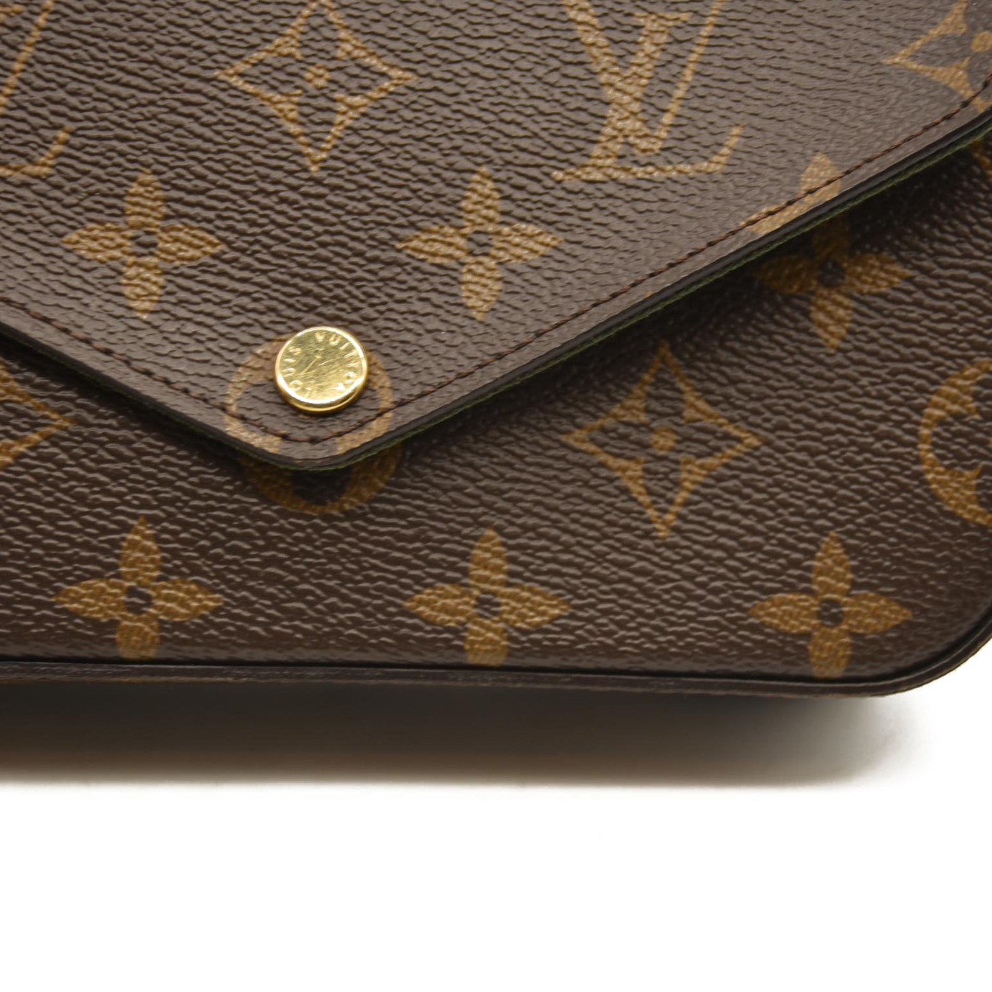 RFID Louis Vuitton  Monogram Felicie Strap & Go Kaki