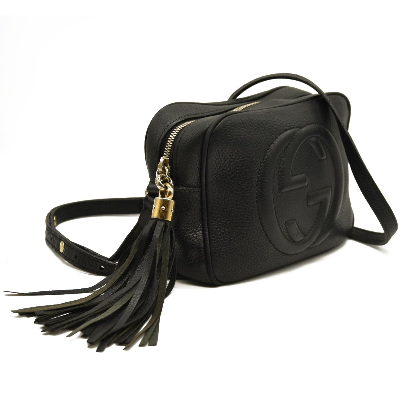 Gucci  Pebbled Calfskin Small Soho Disco Bag Black