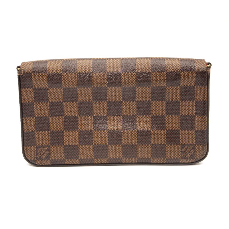 MI5128 Louis Vuitton Damier Ebene Pochette Felicie Chain Wallet