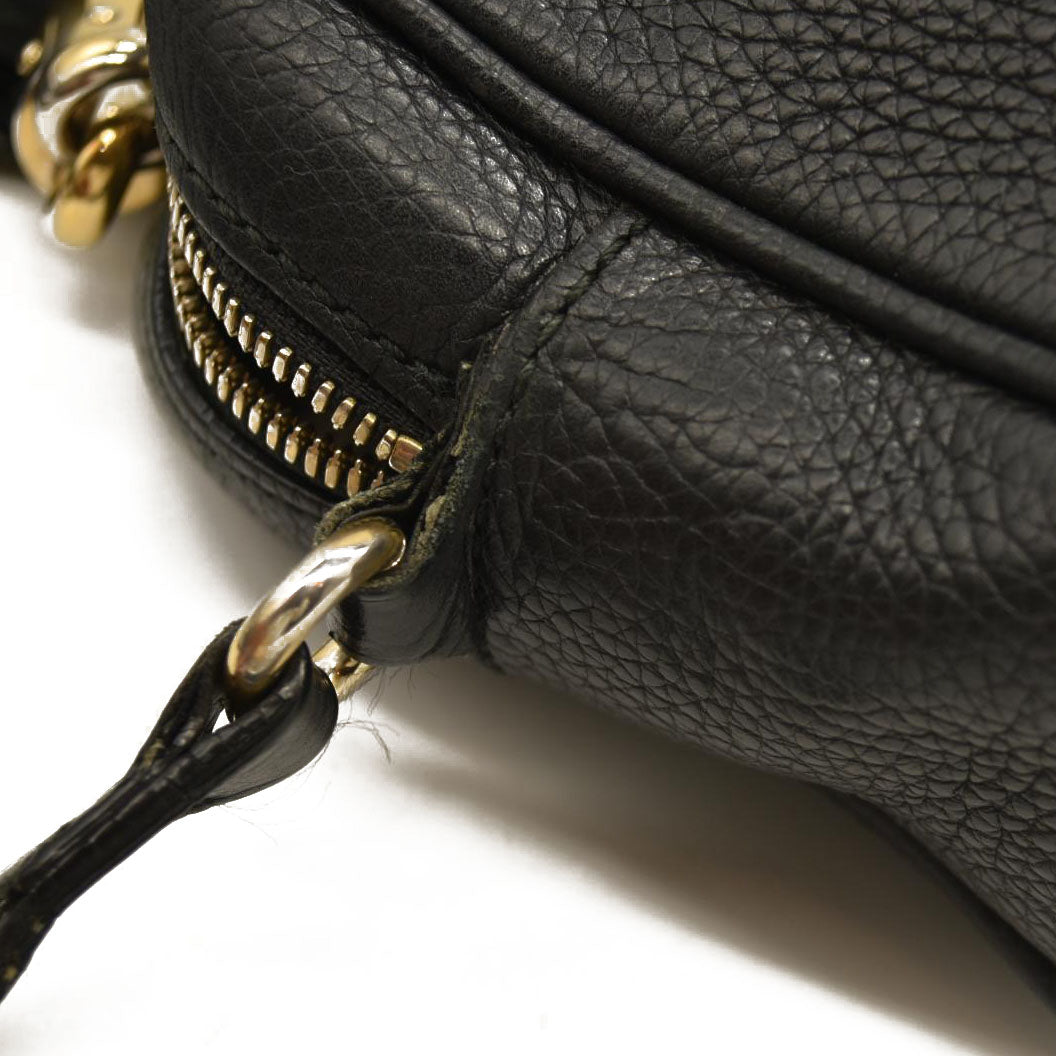 Gucci  Pebbled Calfskin Small Soho Disco Bag Black