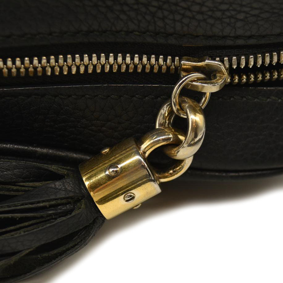 Gucci  Pebbled Calfskin Small Soho Disco Bag Black
