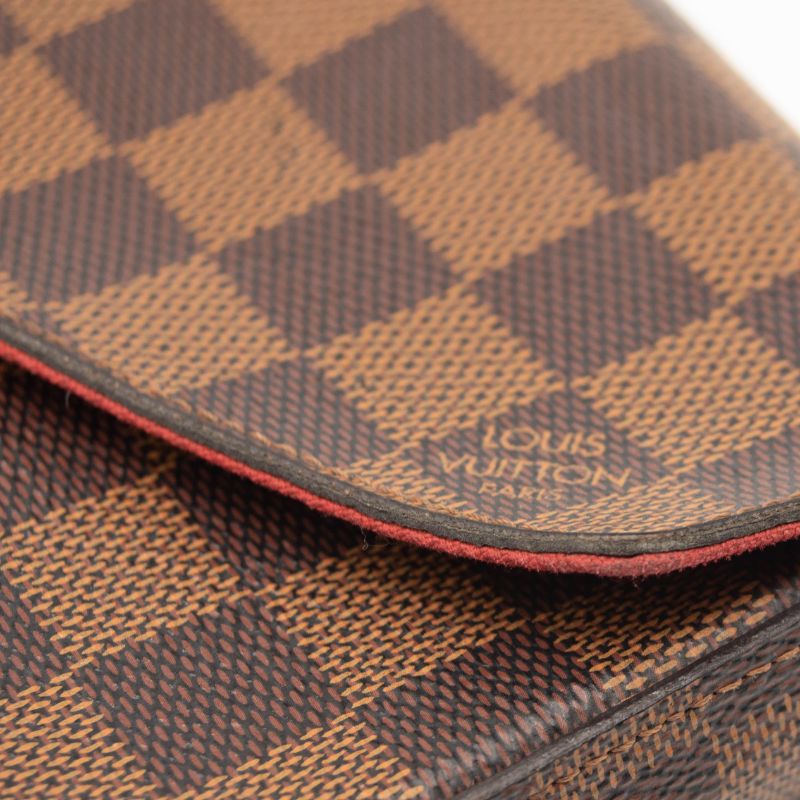 MI5128 Louis Vuitton Damier Ebene Pochette Felicie Chain Wallet