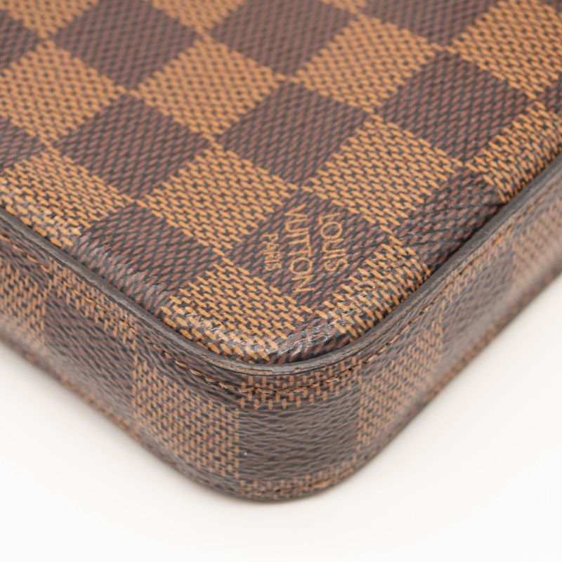 MI5128 Louis Vuitton Damier Ebene Pochette Felicie Chain Wallet