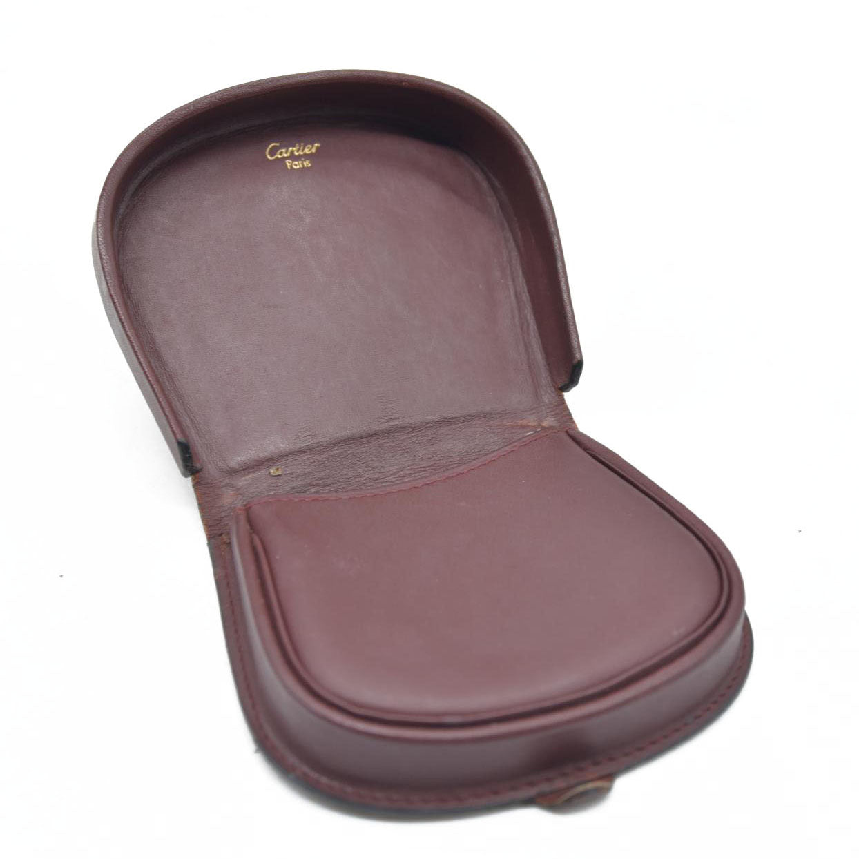 Cartier Red Must de Cartier Leather Coin Pouch Dark red