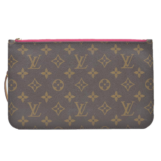$600 Louis Vuitton  Monogram Neo Neverfull GM MM Pochette Fuchsia AR5105
