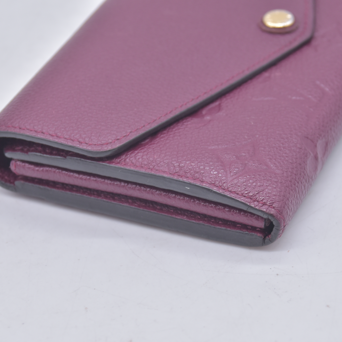 $1060 2016 Louis Vuitton Empreinte Sarah Wallet NM Burgundy CA4116