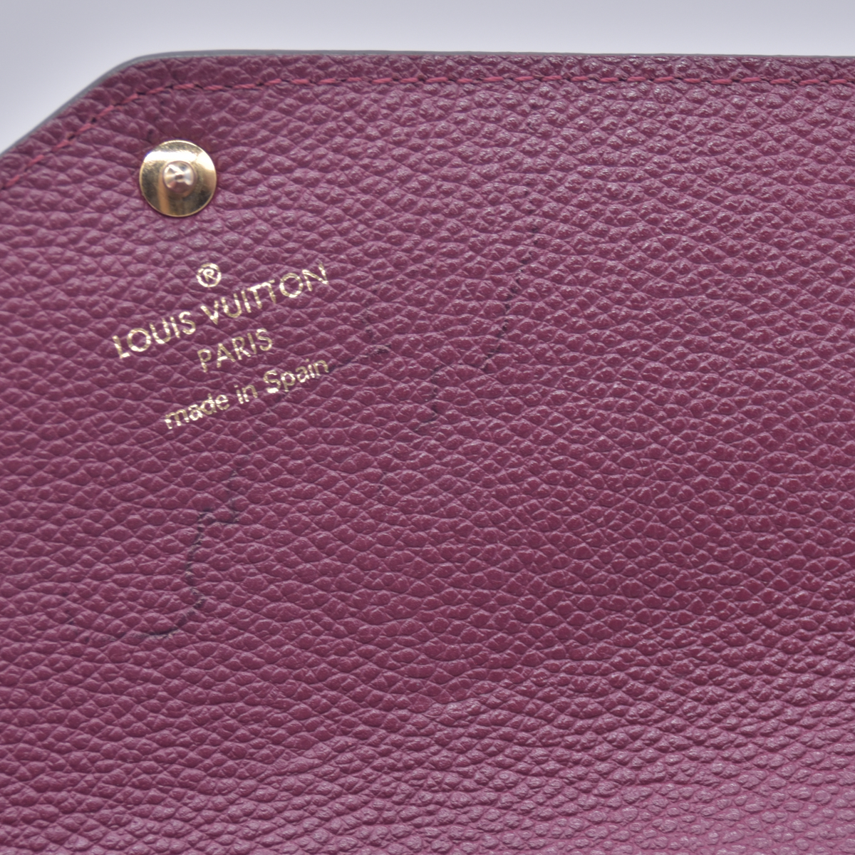 $1060 2016 Louis Vuitton Empreinte Sarah Wallet NM Burgundy CA4116