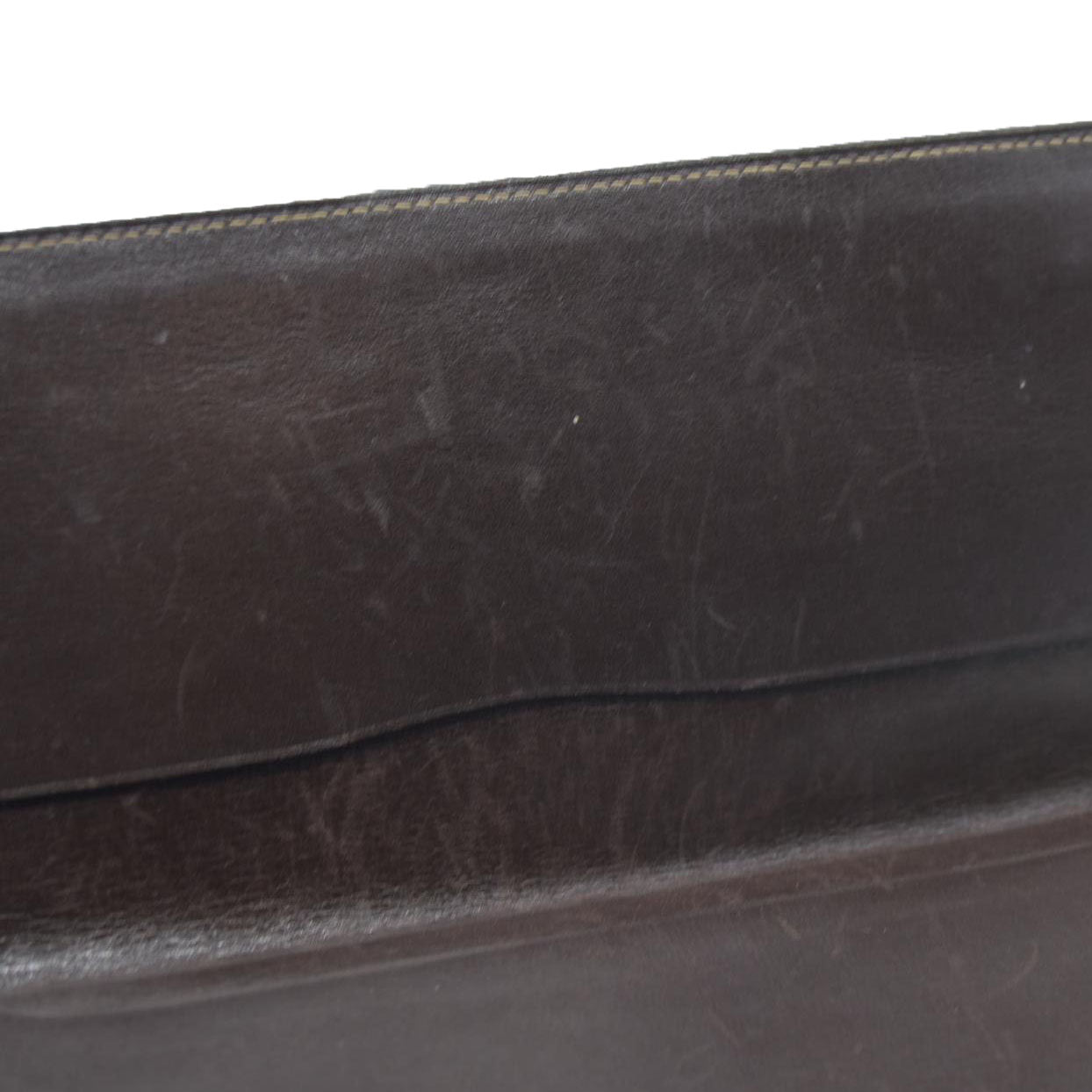 CELINE Wallet Long C Macadam Horse Carriage Leather Canvas Brown