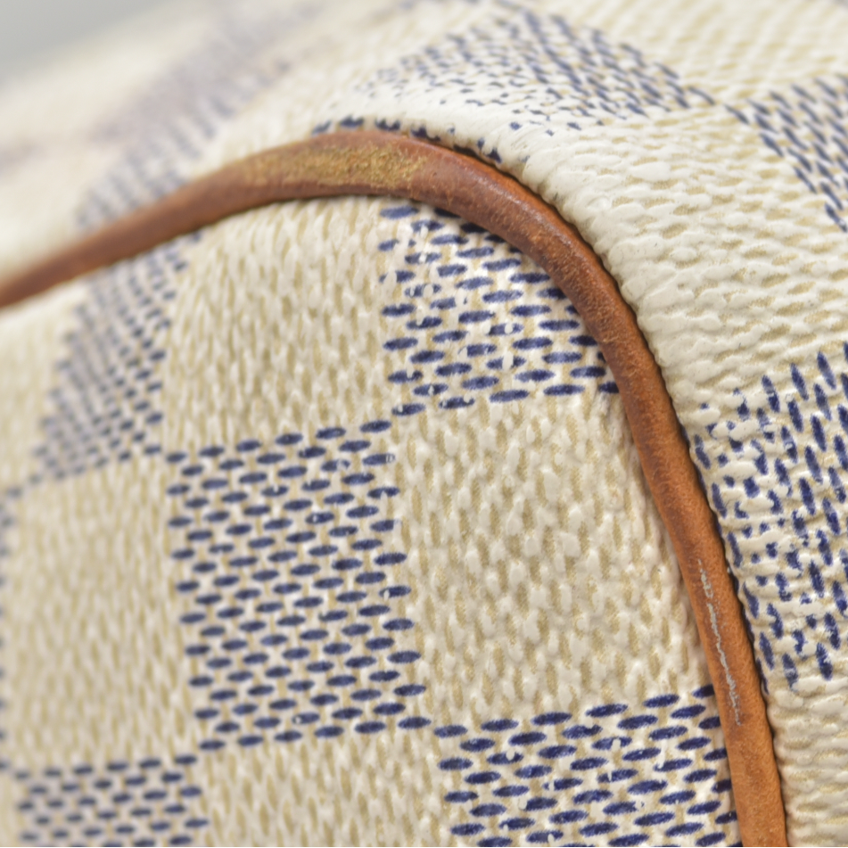 $1980 Louis Vuitton Damier Azur Speedy Bandouliere 30 SD0193 2013