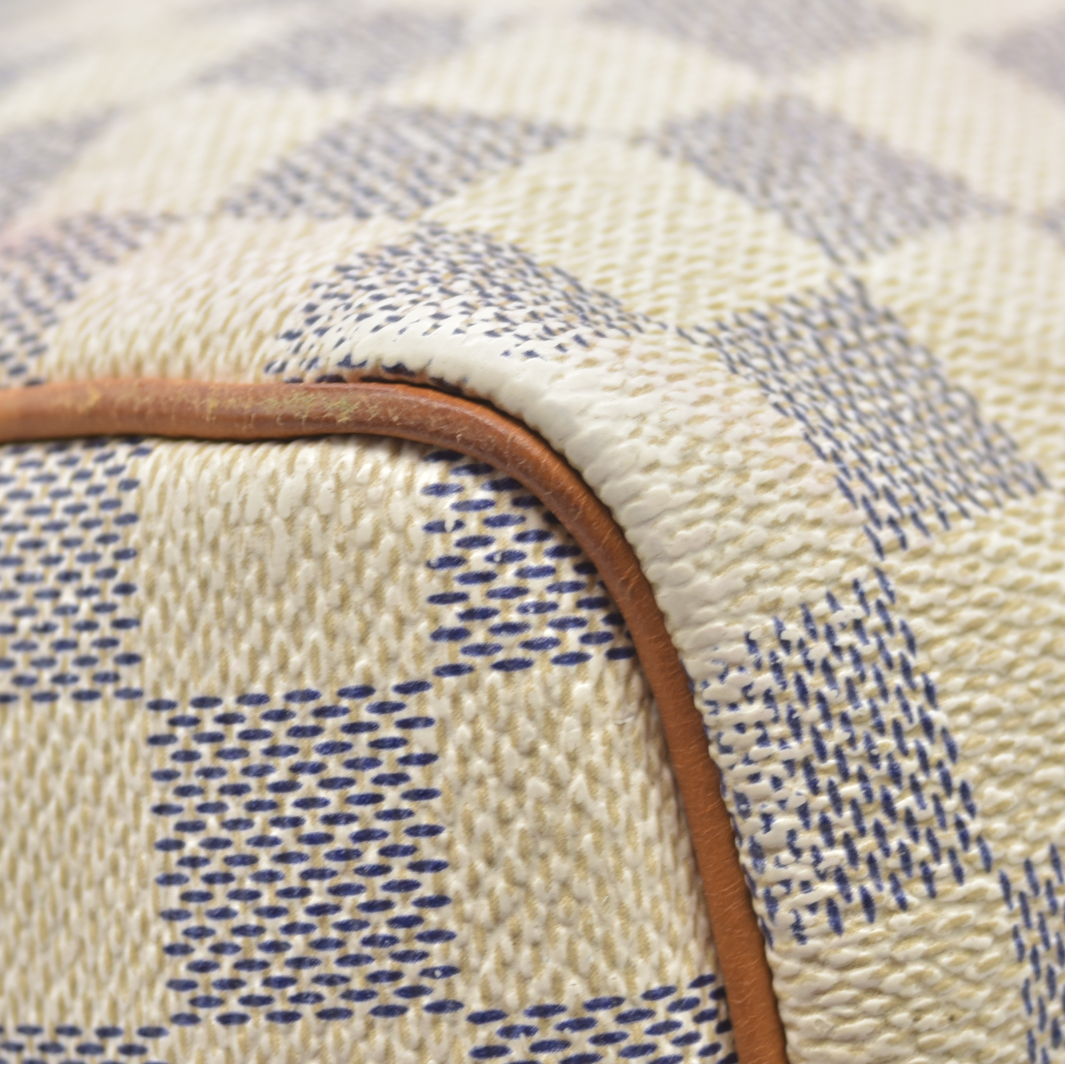 $1980 Louis Vuitton Damier Azur Speedy Bandouliere 30 SD0193 2013