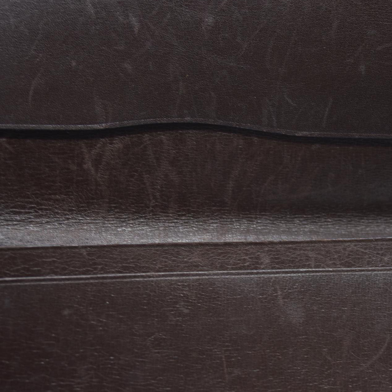 CELINE Wallet Long C Macadam Horse Carriage Leather Canvas Brown