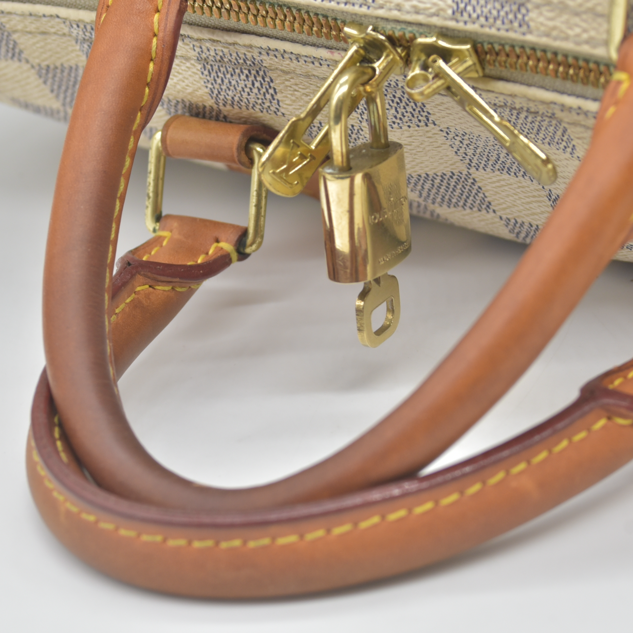 $1980 Louis Vuitton Damier Azur Speedy Bandouliere 30 SD0193 2013