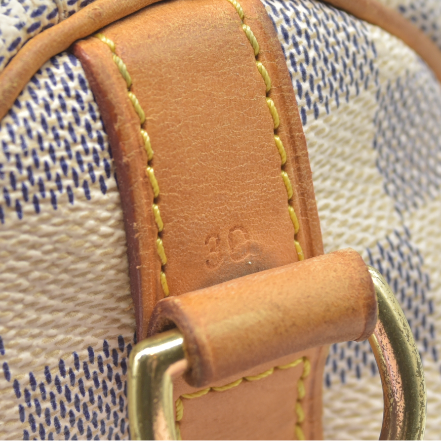 $1980 Louis Vuitton Damier Azur Speedy Bandouliere 30 SD0193 2013