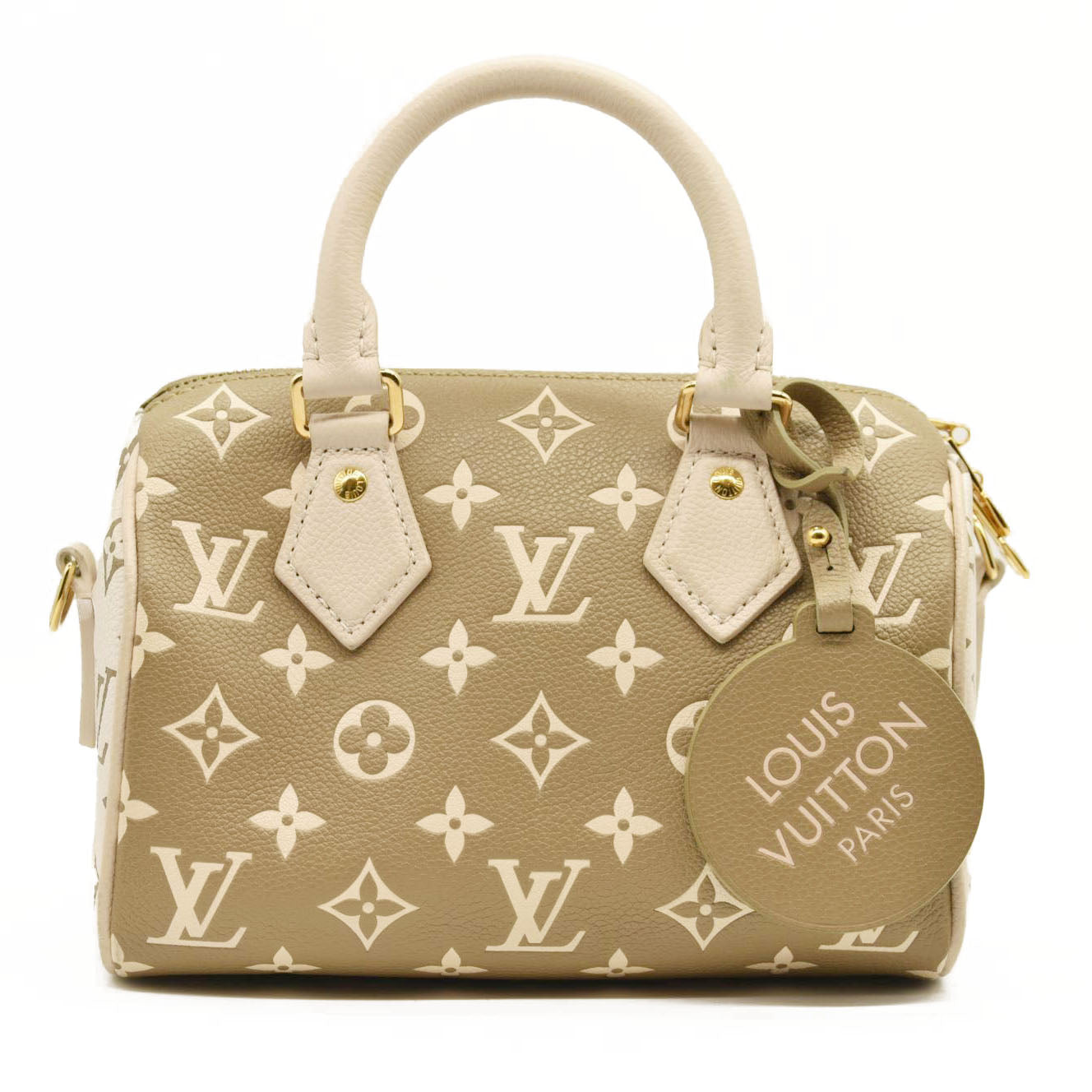 LOUIS VUITTON Empreinte Monogram Spring in the City Speedy Bandouliere 20 Kaki Beige Cream