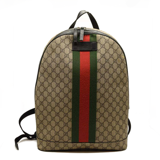 GUCCI GG Supreme Monogram Web Dome Backpack Black