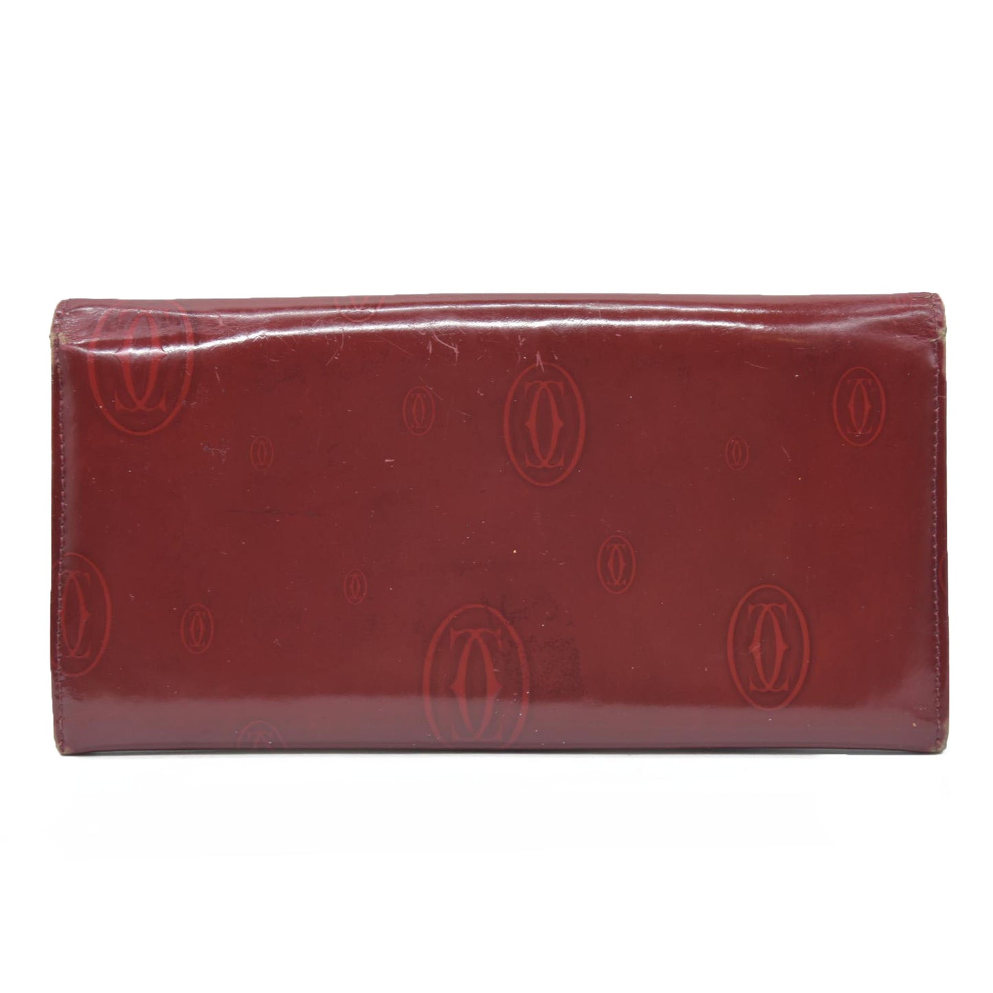 Cartier Patent Leather Continental Wallet