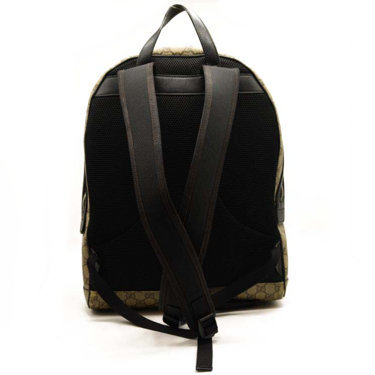 GUCCI GG Supreme Monogram Web Dome Backpack Black