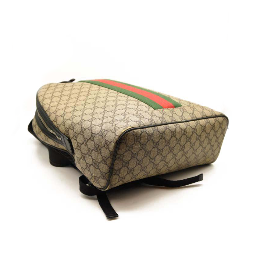 GUCCI GG Supreme Monogram Web Dome Backpack Black