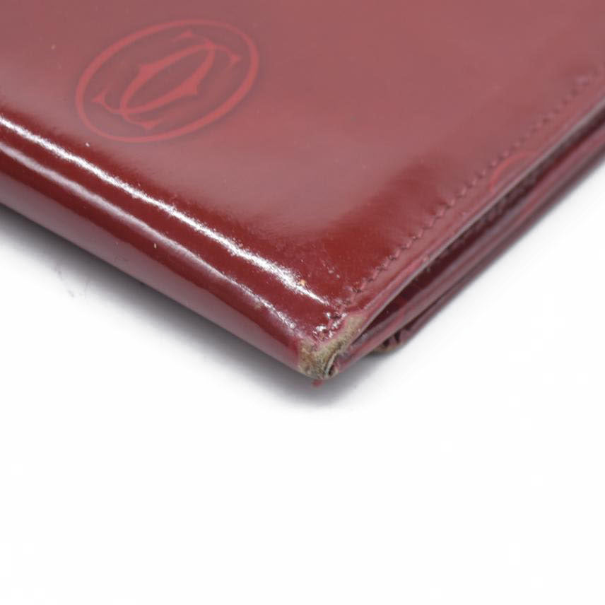 Cartier Patent Leather Continental Wallet