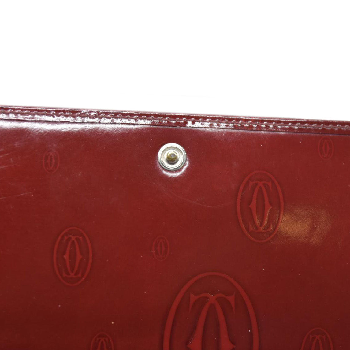 Cartier Patent Leather Continental Wallet