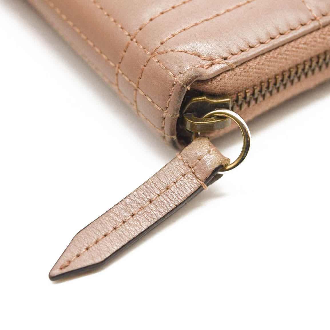 GUCCI Calfskin Matelasse Pearly GG Marmont Zip Around Wallet Porcelain Rose