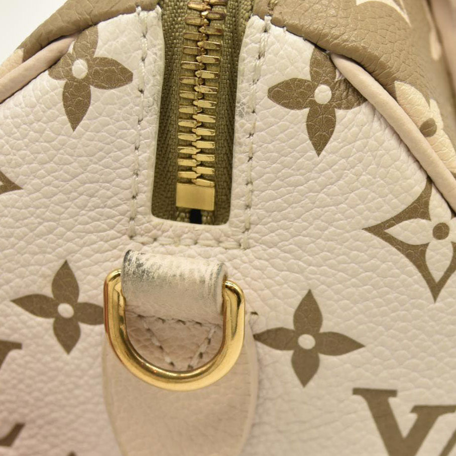 LOUIS VUITTON Empreinte Monogram Spring in the City Speedy Bandouliere 20 Kaki Beige Cream