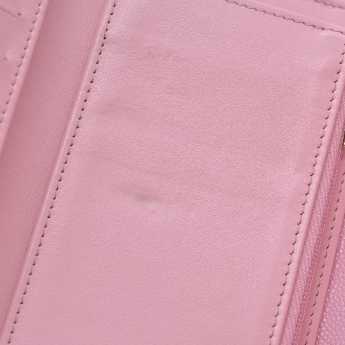 $1475 Chanel 2021-2022 Pink Quilted Caviar Leather Medium Flap Wallet 10021116