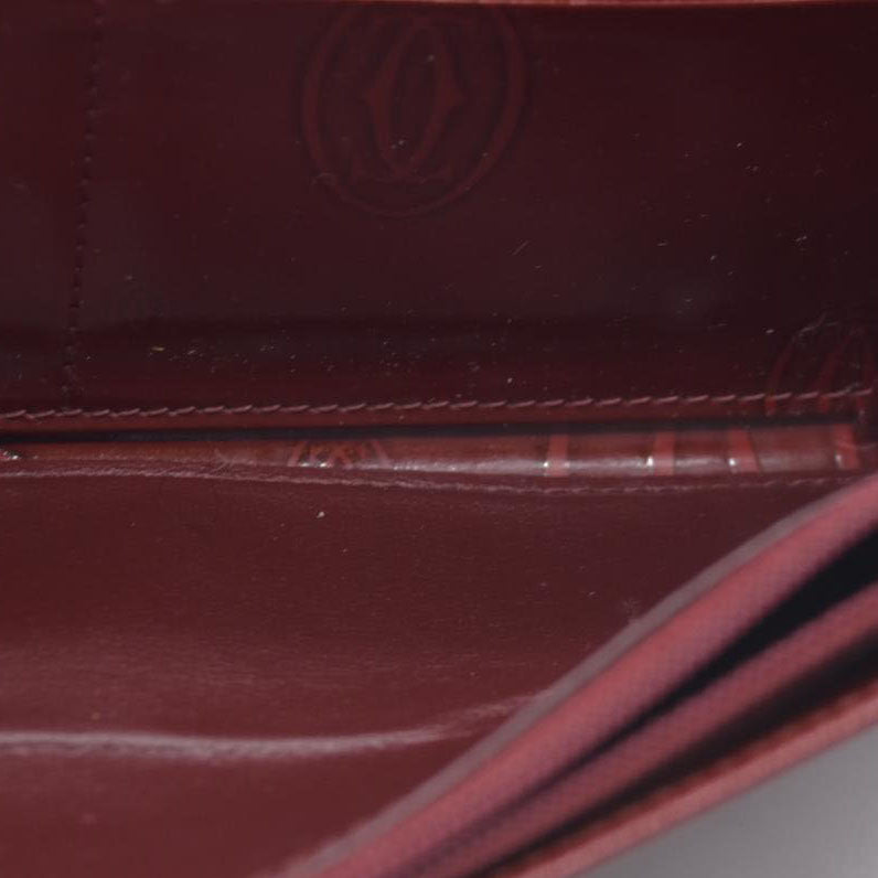 Cartier Patent Leather Continental Wallet