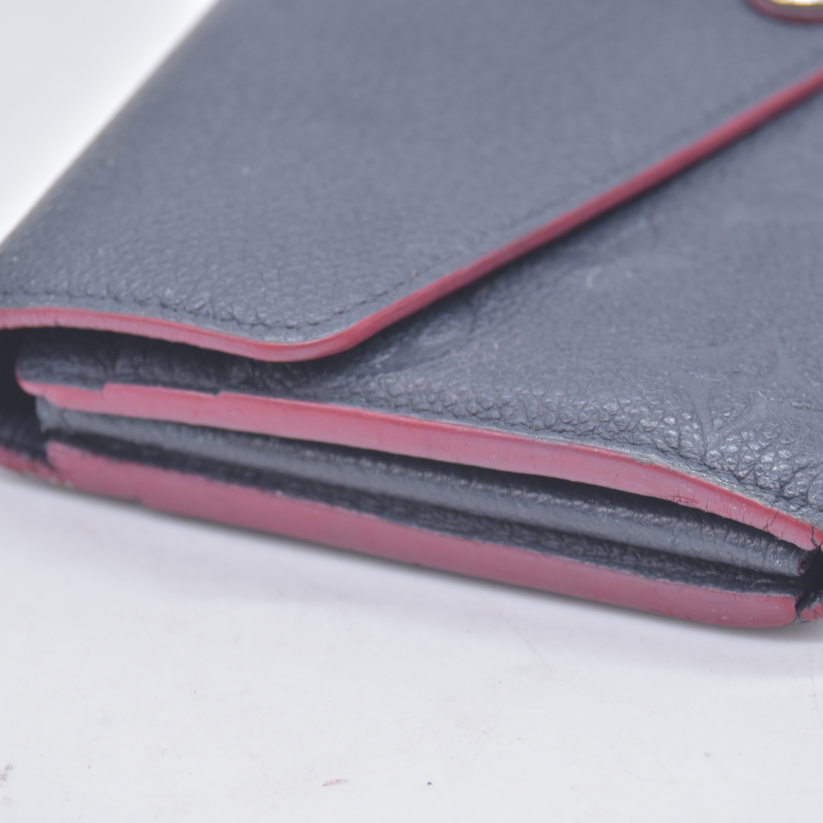 $1060 2016 Louis Vuitton Empreinte Sarah Wallet NM Marine Rouge CA4186 10021097