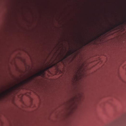 Must de Cartier Leather Bifold Long Wallet Bordeaux