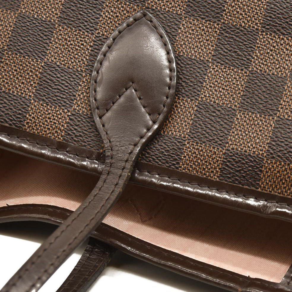 Louis Vuitton  Damier Ebene Neo Neverfull MM Rose Ballerine AR41