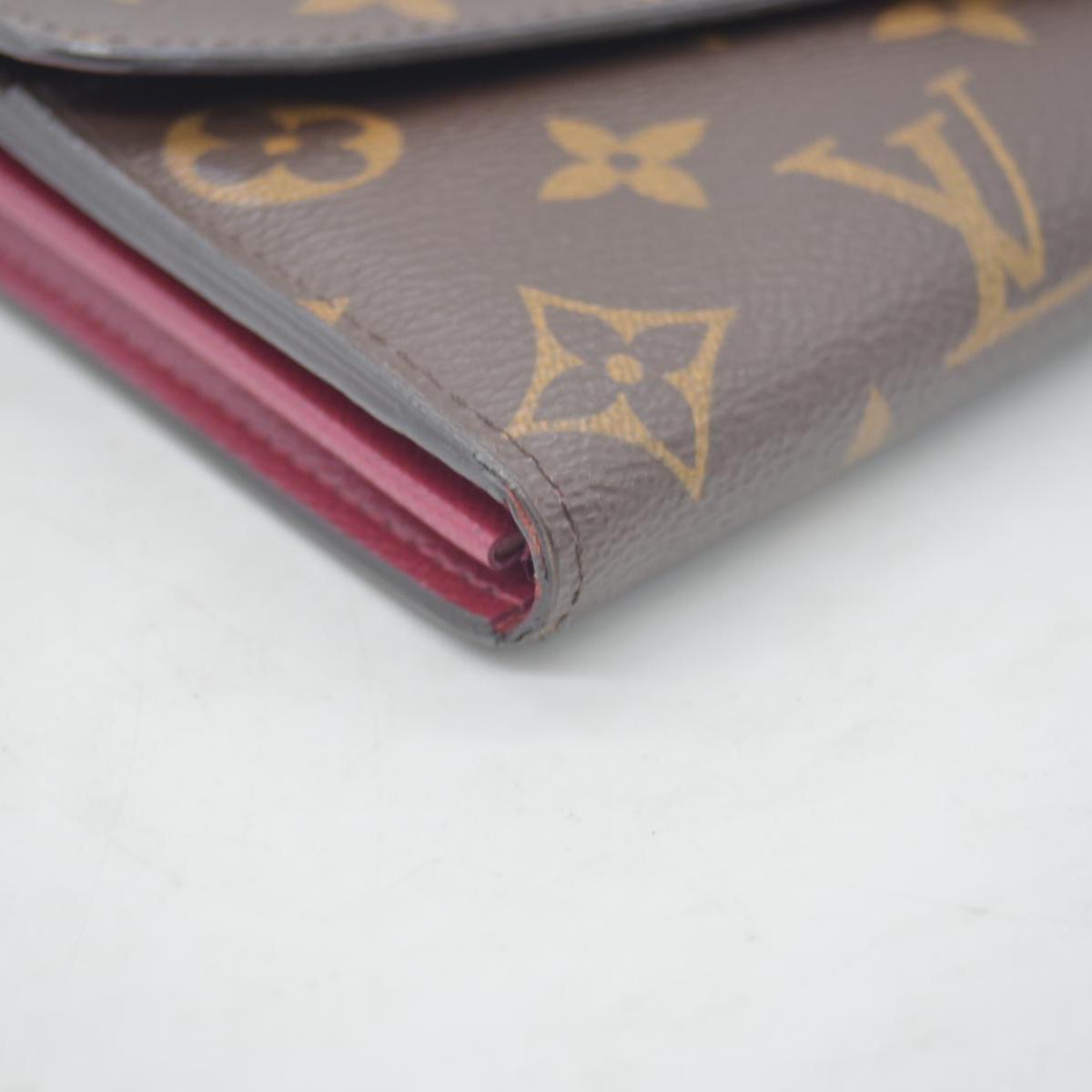 $775 2020 Louis Vuitton Monogram Sarah NM Fuchsia Wallet MI4280