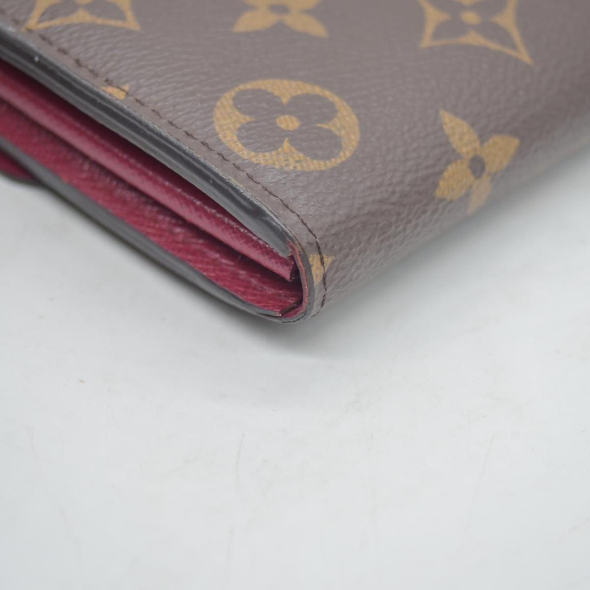$775 2020 Louis Vuitton Monogram Sarah NM Fuchsia Wallet MI4280