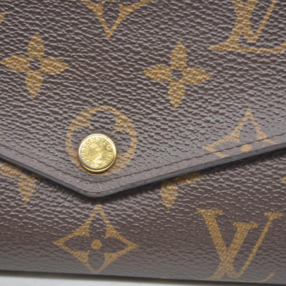 $775 2020 Louis Vuitton Monogram Sarah NM Fuchsia Wallet MI4280