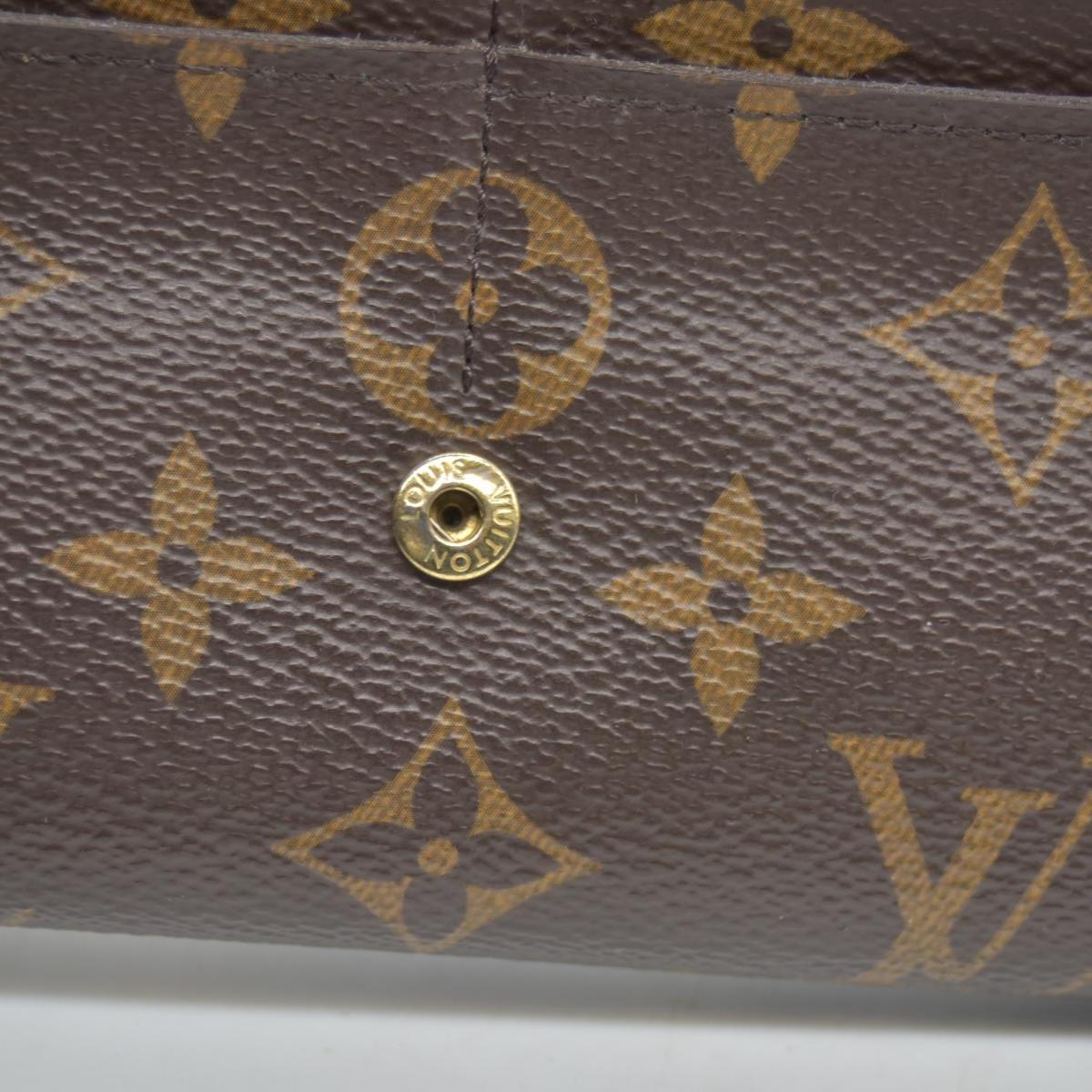 $775 2020 Louis Vuitton Monogram Sarah NM Fuchsia Wallet MI4280
