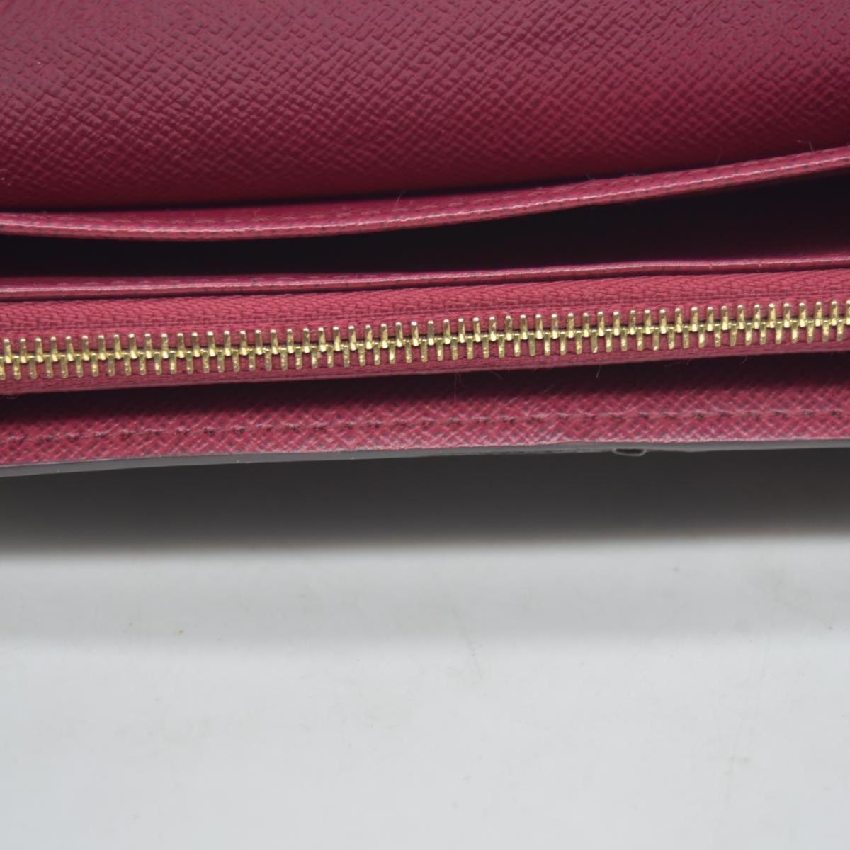 $775 2020 Louis Vuitton Monogram Sarah NM Fuchsia Wallet MI4280