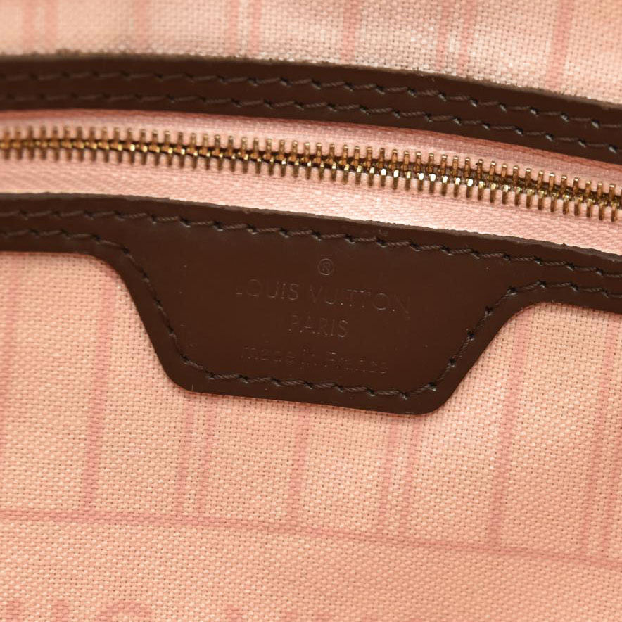 Louis Vuitton  Damier Ebene Neo Neverfull MM Rose Ballerine AR41