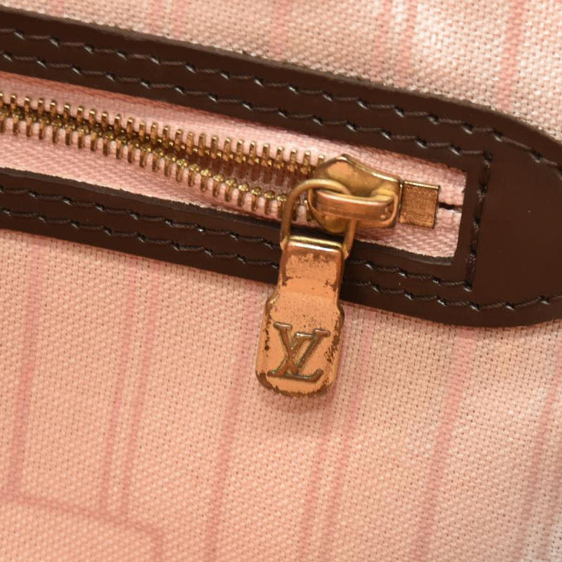 Louis Vuitton  Damier Ebene Neo Neverfull MM Rose Ballerine AR41