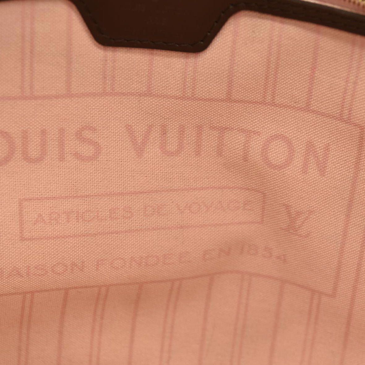 Louis Vuitton  Damier Ebene Neo Neverfull MM Rose Ballerine AR41