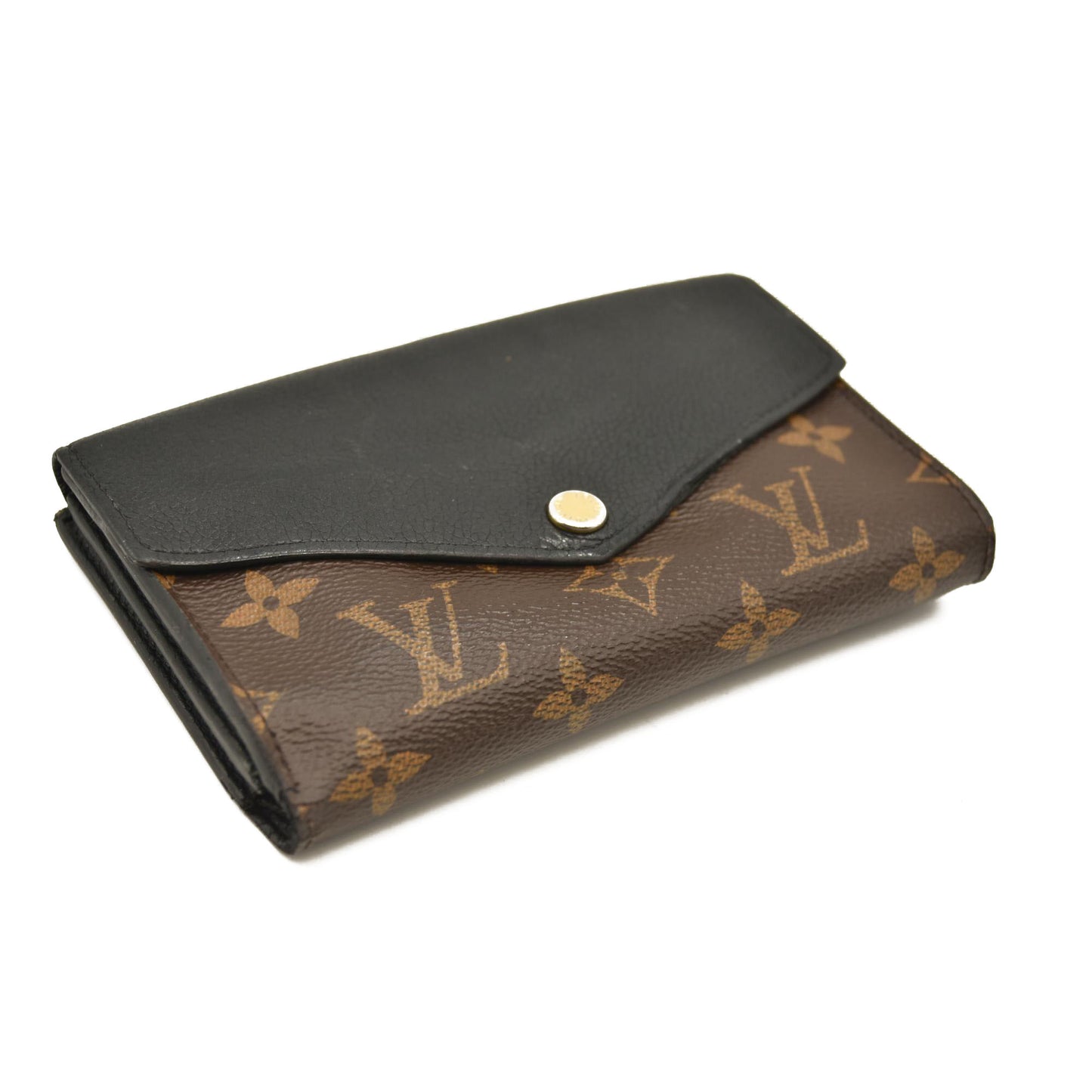 Louis Vuitton  Monogram Pallas Compact Wallet Black CA0166