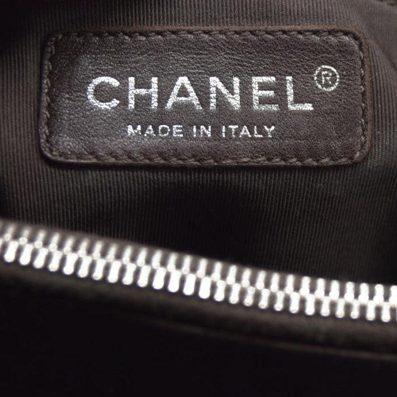 AUCTION $2900 Chanel  Caviar Quilted Grand Shopping Tote GST Brown Silver Hardware 2009