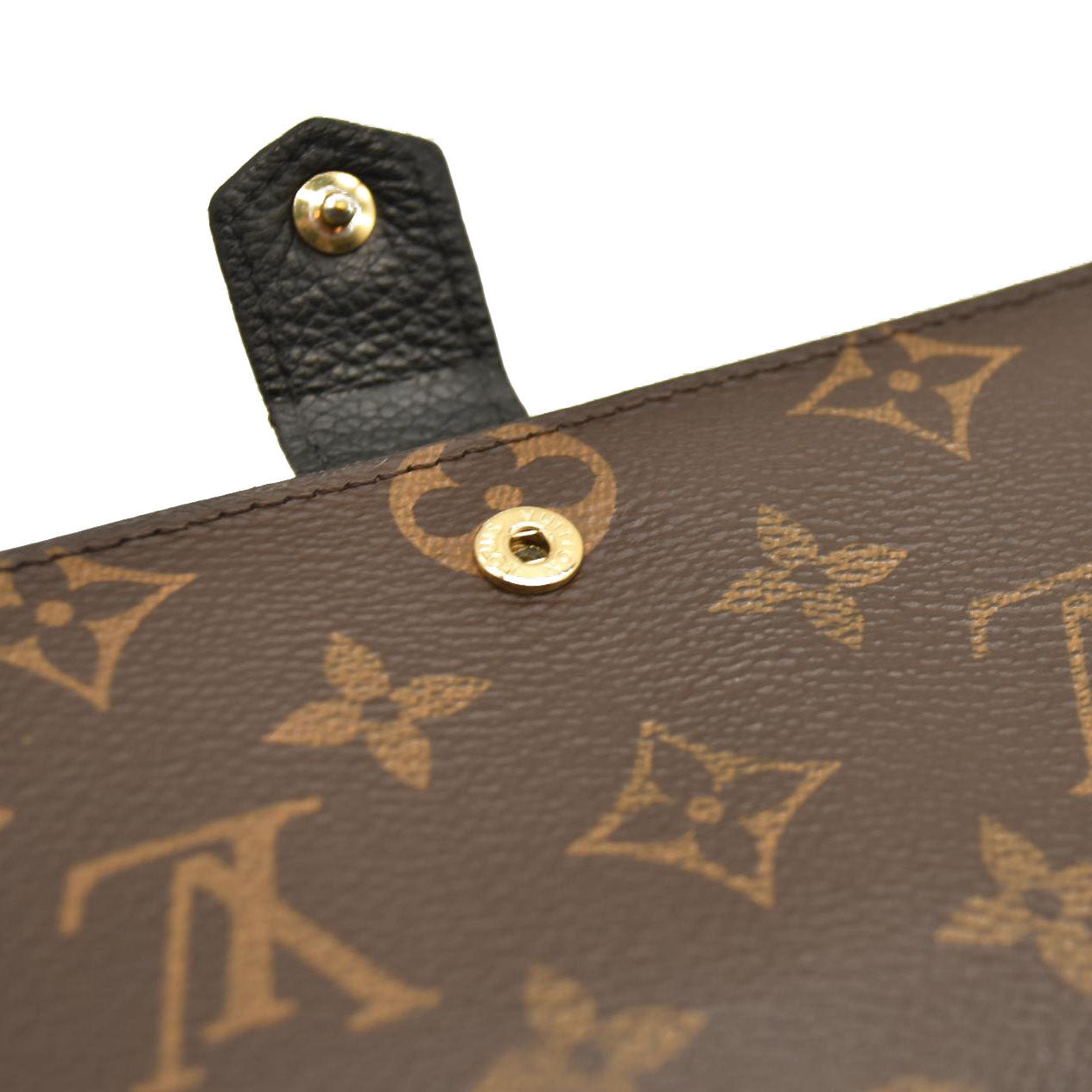 Louis Vuitton  Monogram Pallas Compact Wallet Black CA0166