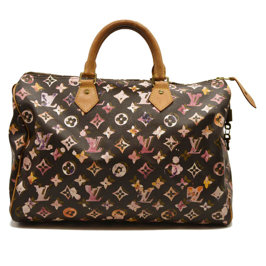 LOUIS VUITTON  Watercolor Aquarelle Speedy 35 Black