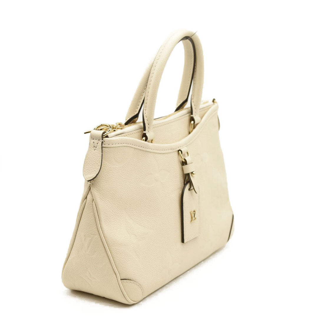 LOUIS VUITTON Trianon PM Monogram Emprreinte Handbag Creme