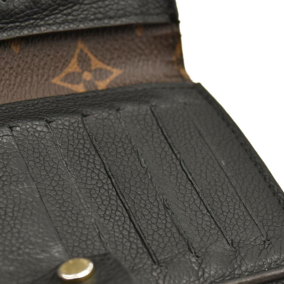 Louis Vuitton  Monogram Pallas Compact Wallet Black CA0166