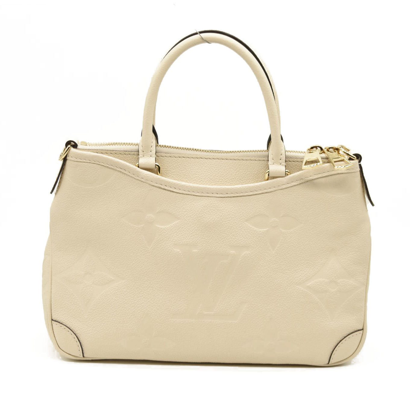 LOUIS VUITTON Trianon PM Monogram Emprreinte Handbag Creme